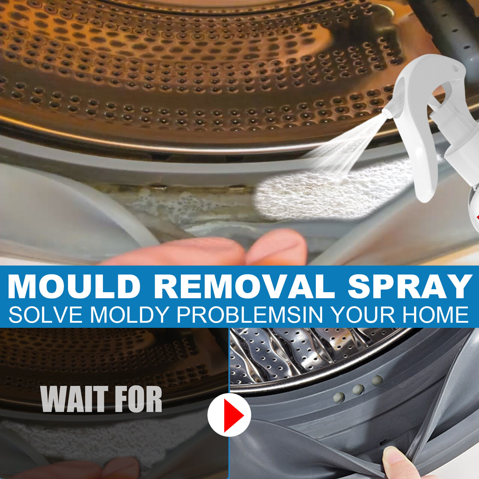 EELHOE Mildew removal active foam spray refrigerator seal ring mold removal home wall tile multi-purpose mildew cleaner All-purpose Active Foam Mildew Cleaner Mold Stain Remover Spray For Wall Wood Floor Bathroom Tile Mattress