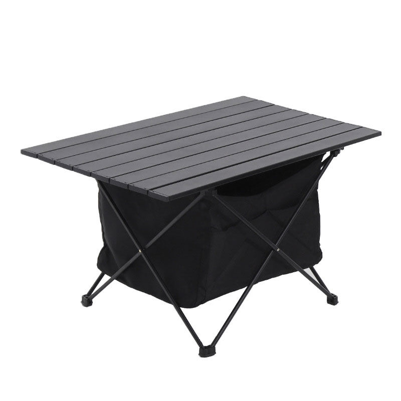 LIZARD 🏕️Folding table Portable aluminum alloy all-black folding table Portable foldable camping table BBQ table