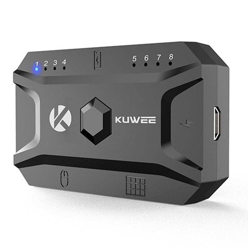 Keyboard Mouse Converter Bluetooth Hub USB 5.0 Converter Wired Keyboard&Mouse to Wireless Hub Adapter Support 8 Devices for Tablet,Laptop,Mobile