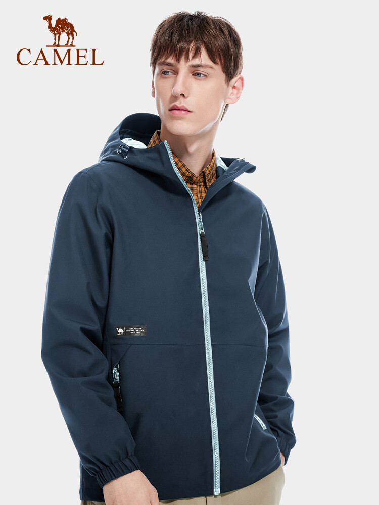 CAMEL Windproof Waterproof Men Outdoor Jacket Single Layer Assault Jacket Thin Coat