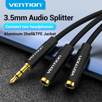 Vention 3.5mm Aux Auido Jack y Splitter 2 Female to 1 Male to Dual Headphone for Beats Sound Laptop Earphone Extension Cable Adapter