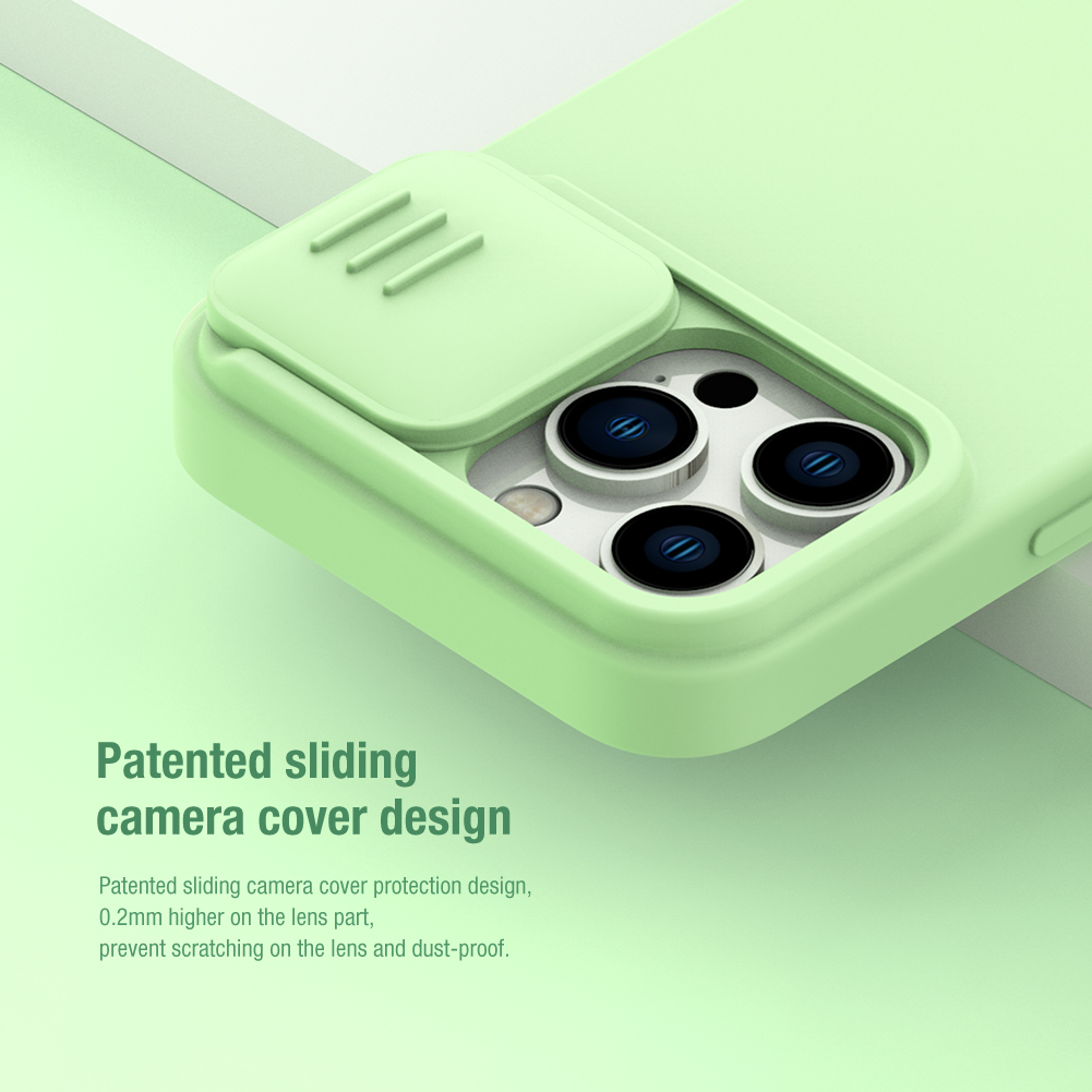 Nillkin CamShield Silicone Ốp Lưng Cho iPhone 14 Pro Max Ốp Lưng Mượt Silicon Mềm Trượt Máy Ảnh Bảo Vệ Ốp Lưng