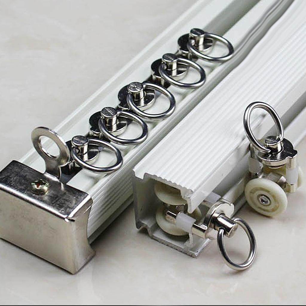 Acituna 40x Shower Drapes Track Glider Runner Sliding Roller Hanger Carriers 26mm