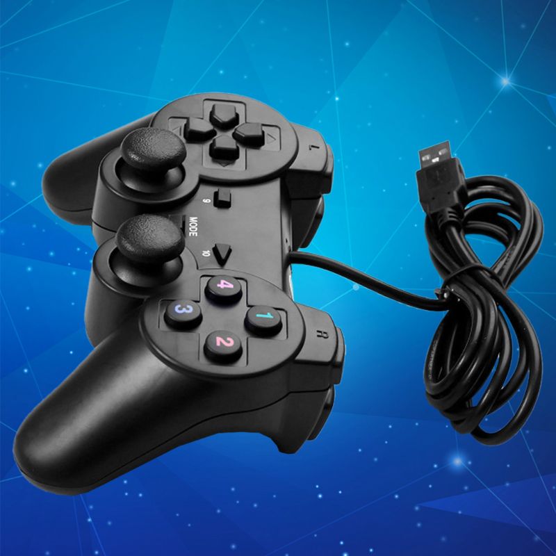 USB Wired Gamepad Joystick Single/Double Vibration Joypad Game Controller Handle for PC Laptop Computer
