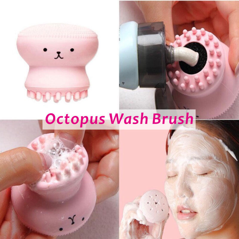 Bàn chải rửa bạch tuộc silicone làm sạch sứa rửa mặt chăm sóc da mặt bàn chải silicon