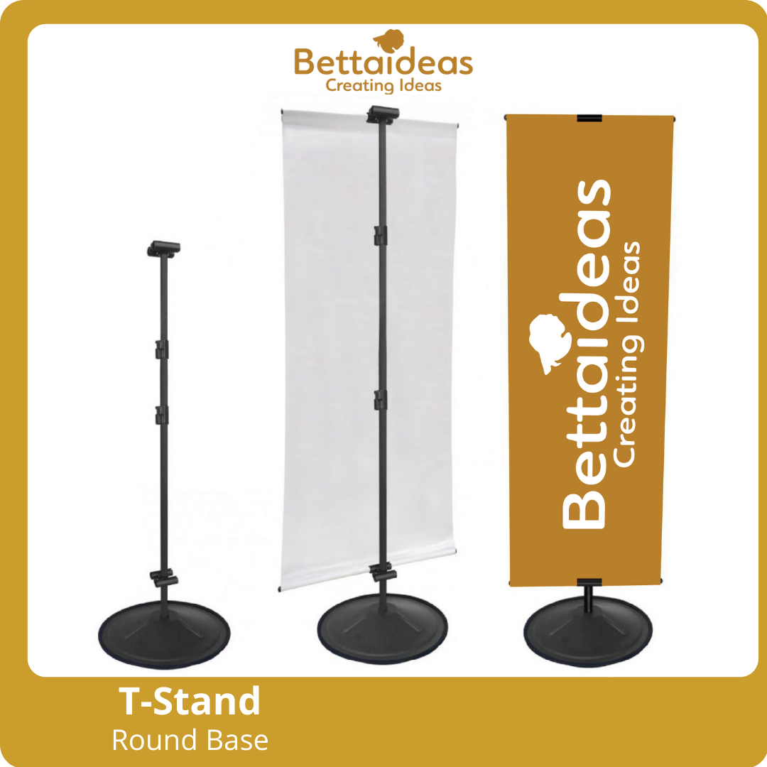 BETTAIDEAS TStand Round Base Bunting Banner Stand [1 CARTON = 12PCS