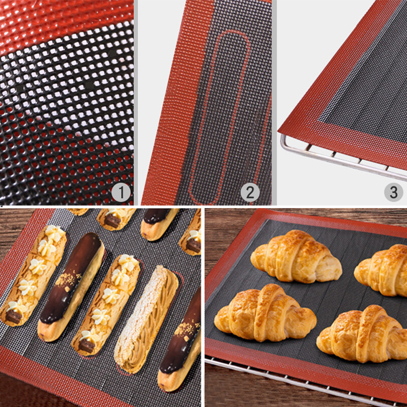Houseeker Cake Bread Cookie Pastry Baking Mat Non-stick Scale Baking Sheet Pad Kitchen Cake Tools Oven Hollow Baking Mat