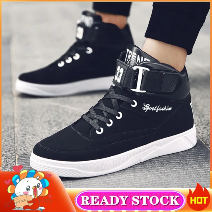 black velcro high tops