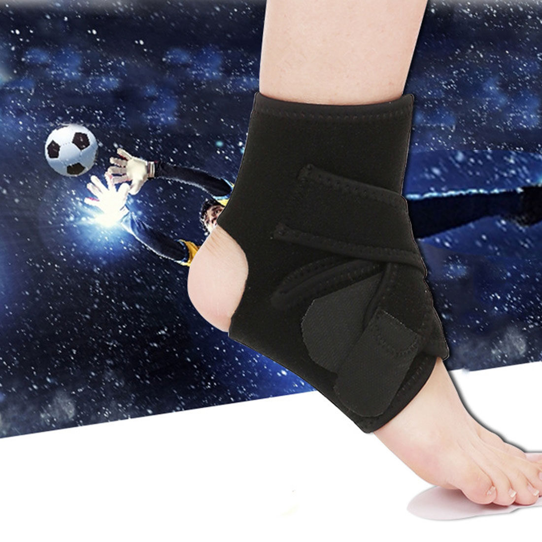 Ankle Brace Adjustable Foot Support Wrap and Compression for Sprained