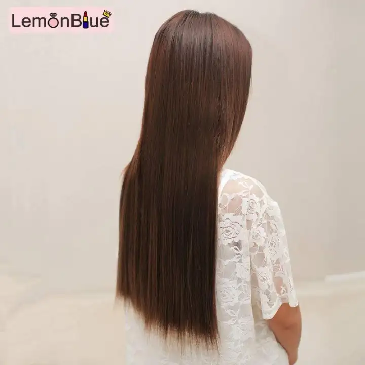 Lemonblue Extra Thick Clip In Heat Resistant Fibre Hair Extensions