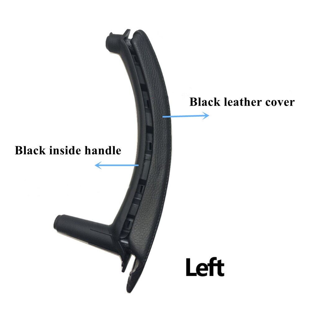 Left Right Interior Passenger Door Pull Handle Leather Outer Cover Replacement For BMW X5 X6 E70 E71 E72 2007-2013