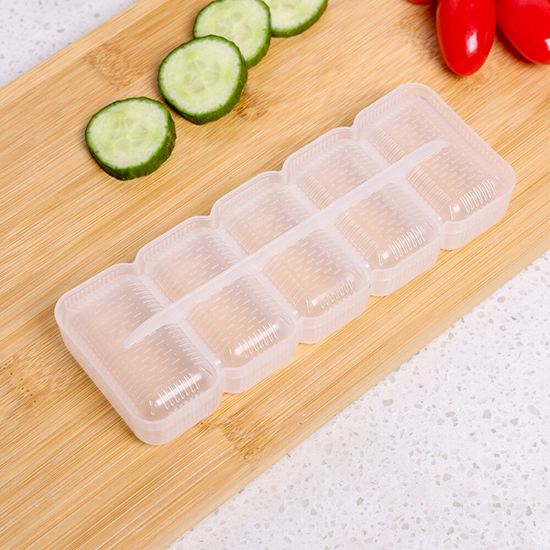 5 Rolls Sushi Rice Ball Mold DIY Food Grade Plastic Non-stick Press Type Making Rice Vegetable Roll Reusable Bento Tool