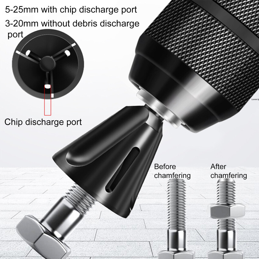 Deburring External Chamfer Tool Carbide Burr Blade Hard Sharp Metal Trimming Drill Bit Internal Countersink Steel Copper Screw