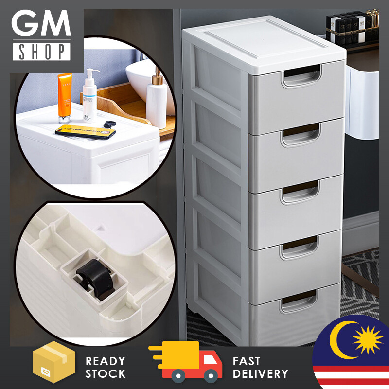 Wide Slot Storage Layer Drawer Type Bathroom Plastic