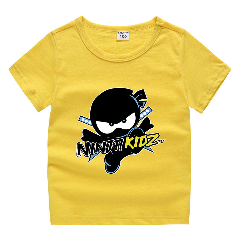 NINJAGO Boys Girls O-neck Short Sleeve T-shirts 2021 New Bottoming Shirt Baby Half Sleeve T-shirt Sweat-absorbent Top Kids Clothing Cotton Summer Casual Tees