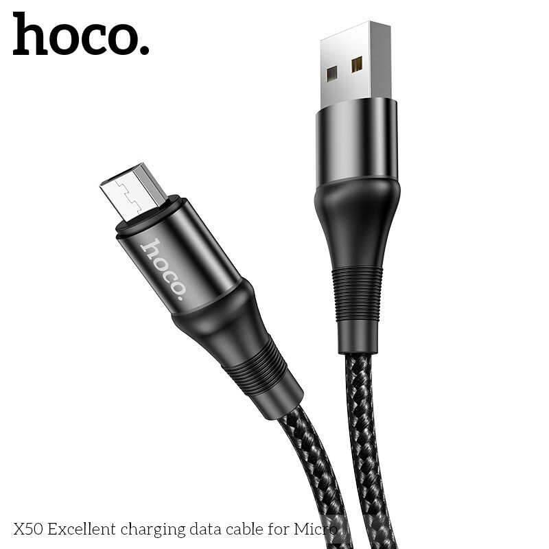 Hoco Original 100% X50 2.4A Fast Charging Cable Micro USB Type C Lightning for Quick Charger Data Cable for iphone 12 pro max oppo a12 realme