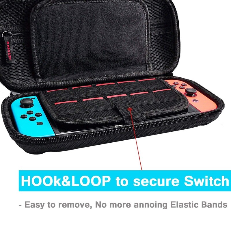 Hộp Đựng Nintendo Switch & Switch Oled, Hộp Đựng 20 Trò Chơi Vỏ Cứng Bảo Vệ Hộp Đựng Du Lịch