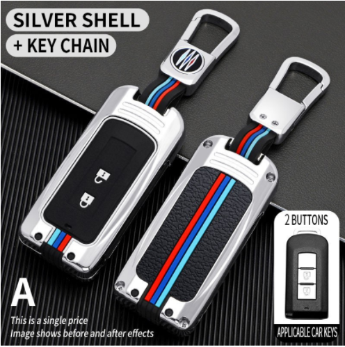 For Mitsubishi Xpander Cross Pajero Attrage Montero GLS Mirage GLS Xpander GLS Strada GLS Outlander 2016 Lancer Zinc Alloy Silica Gel Car Key Cover Casing