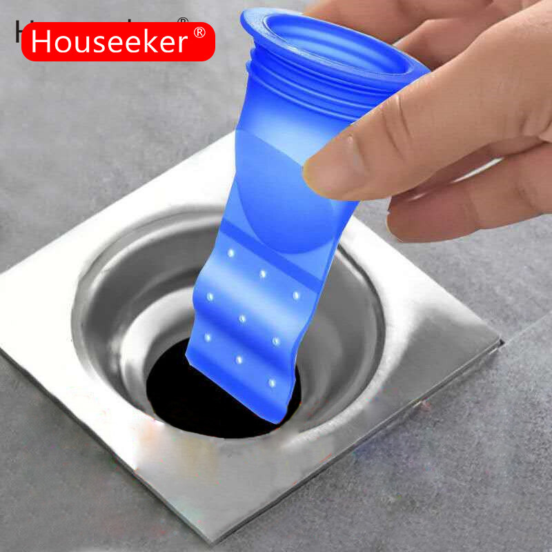 Houseeker Kitchen Bathroom Floor Drain Seal Deodorant Silicone Core Insect Control Backflow Preventer