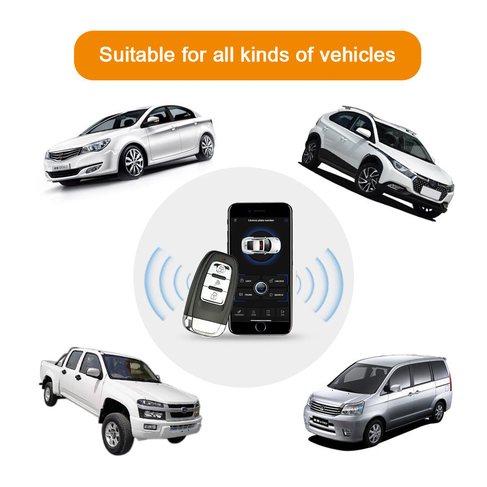 Manlubao D7 [Điều Khiển Từ Xa Của Audi] Ứng Dụng Điện Thoại Thông Minh 【Phù Hợp Với Hệ Thống Điện Thoại IOS Và Android] Hệ Thống Khởi Động/Dừng Động Cơ Từ Xa Bộ Điều Khiển Từ Xa Nút Khởi Động Hệ Thống An Ninh Khởi Động Báo Động Xe Hơi Báo Động Rung