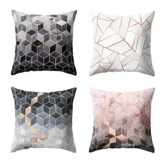 Buybowie 4 Pcs Pillow Covers Set Geometric Patterns Home