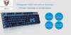 MOTOSPEED GK89 2.4GHz ไร้สาย/USB แป้นพิมพ์แบบมีสาย 104Key พร้อมตัวรับสัญญาณ USB Monochrome Backlight,6-ไฟ LED สีผล