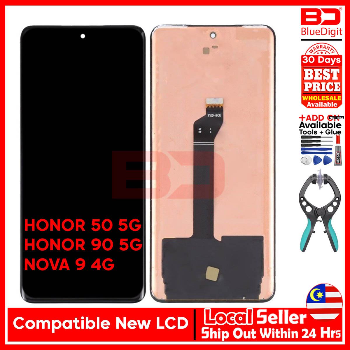 Pantalla Display Touch Con Marco Para Honor 50 Nth-nx9 | Envío Gratis