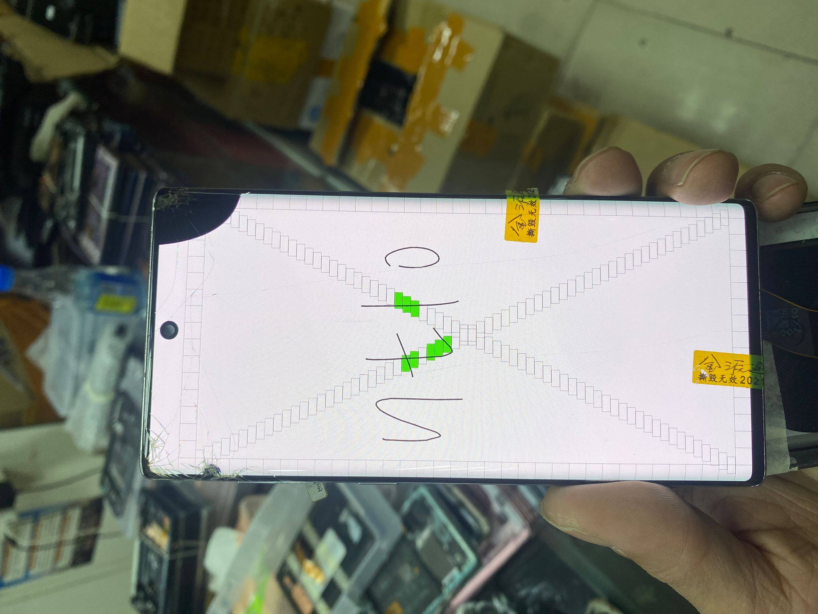 Bluesky original 6.3'' broken amoled for samsung galaxy note 10 n970f note10 n970 n9700 lcd with frame display touch screen digitizer assembly