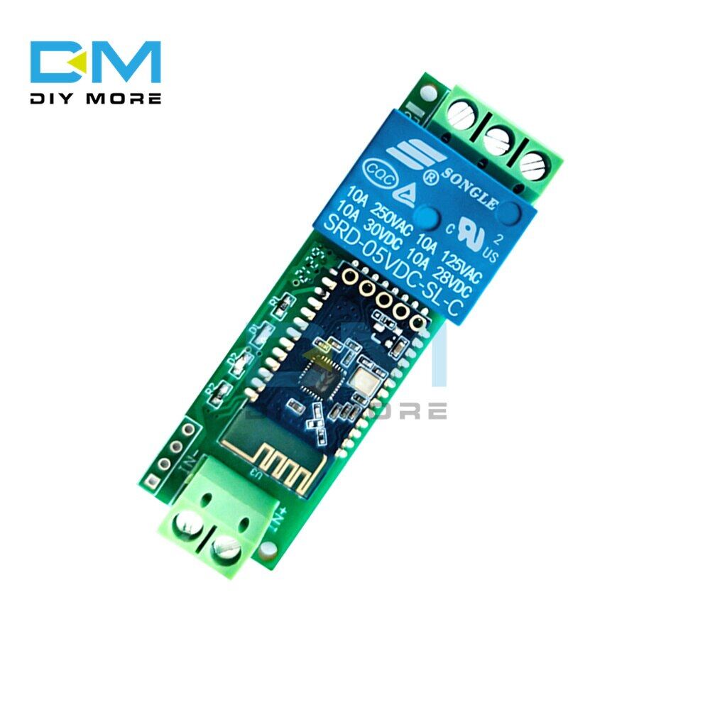 diymore Bảng Mạch Rơ-le Bluetooth 1 Kênh 5V/12V Cho IoT Mô Đun Rơ-le Bluetooth Một Kênh Điều Khiển Ứng Dụng Điện Thoại Gia Đình Thông Minh