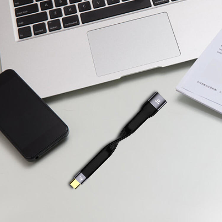 USB ngắn Type-C Cáp sạc nhanh FPC Cáp USB 3.1 Gen2 10Gbps dữ liệu để Loại C Dây Dây sạc nhanh cho điện thoại thông minh Bảng điều khiển trò chơi máy tính bảng hiện tại