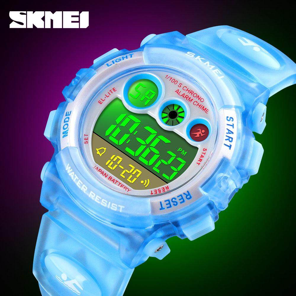 SKMEI Fashion Waterproof Children Boy Girl Watch Digital LED Watches Alarm Date Sports Electronic Digital Watch Dropship 1451 Malaysia
