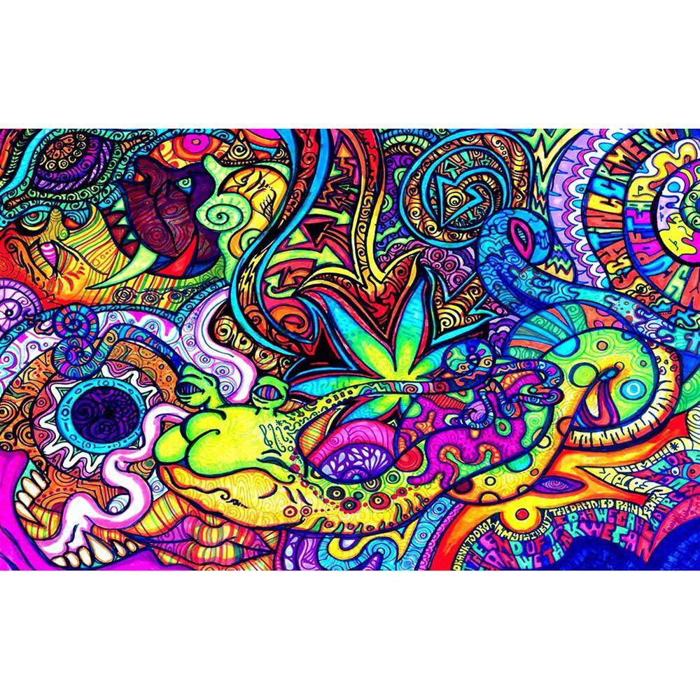 Senteniced Tâm Trippy Nghệ Thuật Vải Vải Cán Tường POSTER In 20x13 Inch