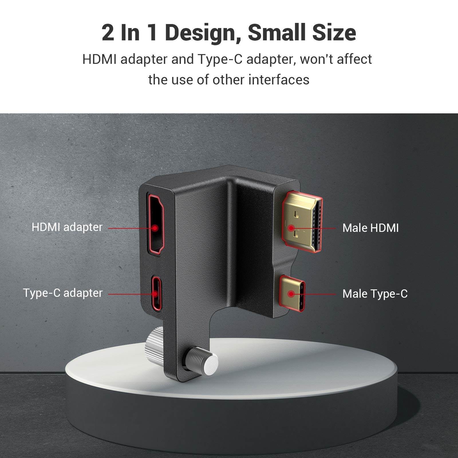 Smallrig HDMI/USB Type-C Right-Angle Adapter For Blackmagic Pocket Cinema Camera BMPCC 4K BMPCC 6K Pro Camera Cage 2700/3289