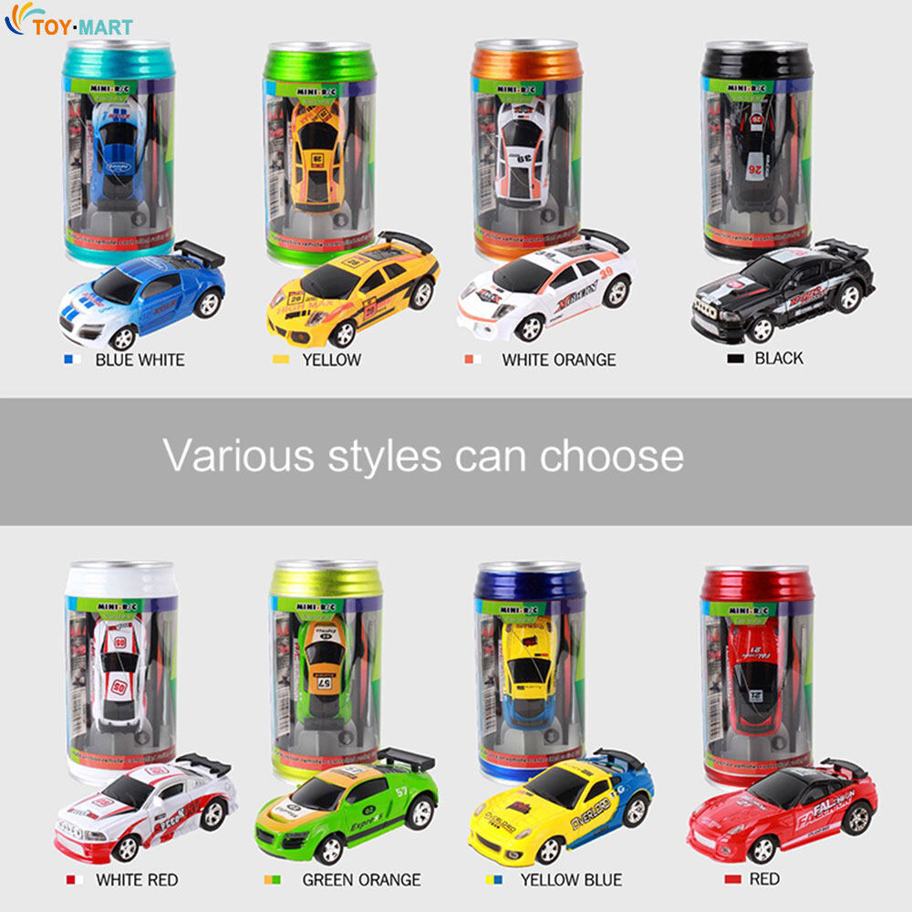 mini rc cars in a can