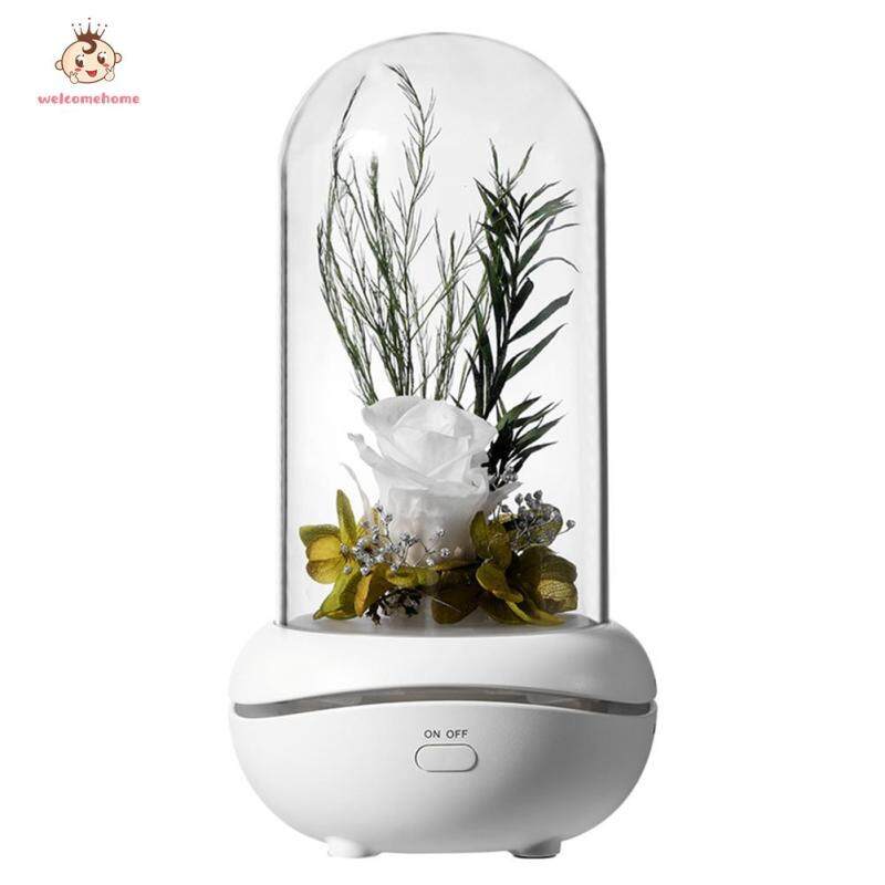 【welcomehome】7 Color LED Essential Oil Aroma Diffuser Immortal Rose Aromatherapy Lamp Singapore