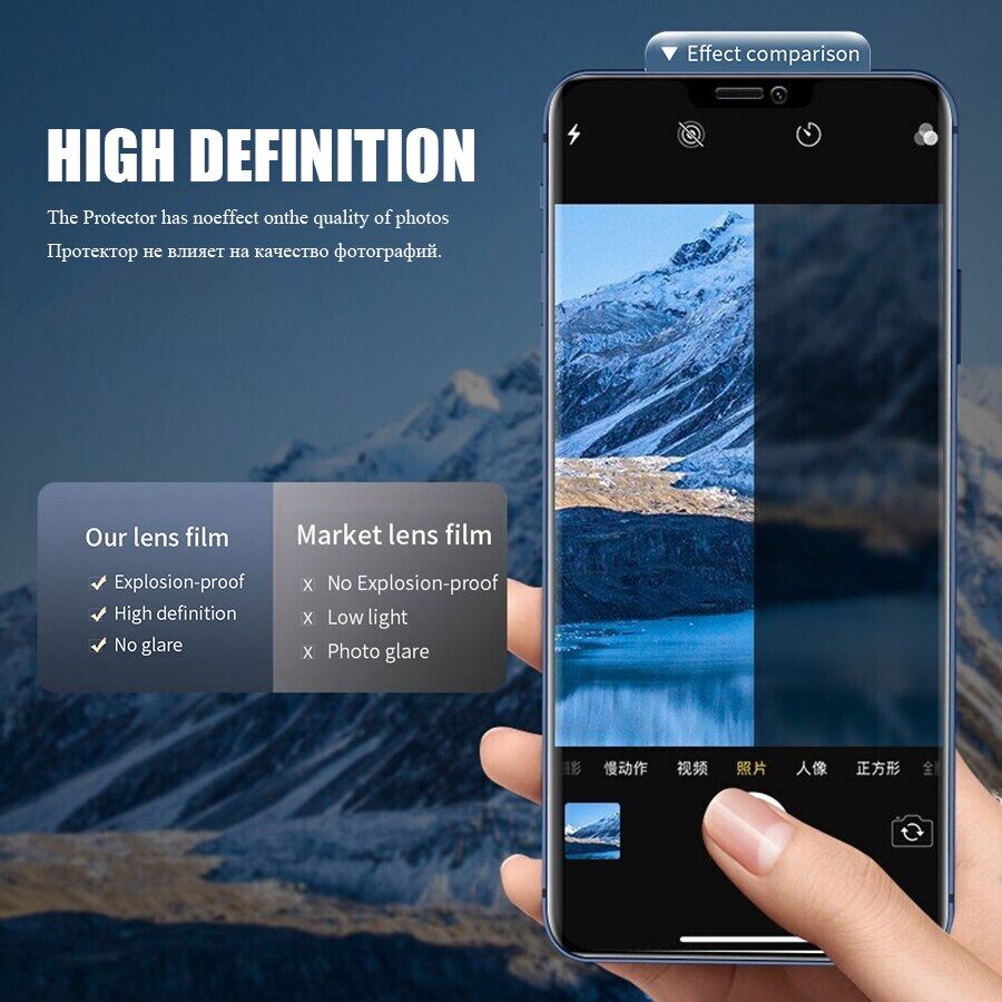 Kính Cường Lực Che Phủ Toàn Bộ Ống Kính Máy Ảnh Cho iPhone 14 Plus 14 13 12 Pro Max Bảo Vệ Màn Hình Mini Cho iPhone 11 Pro Max Bảo Vệ Máy Ảnh