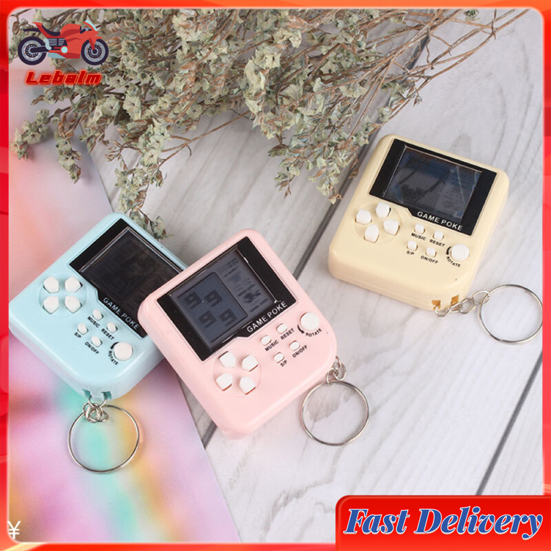 Lebalm【Ready Stock】Mini Handheld Electronic Game Toy Multicolor Cute Key Chain Pendant Nostalgic Toy