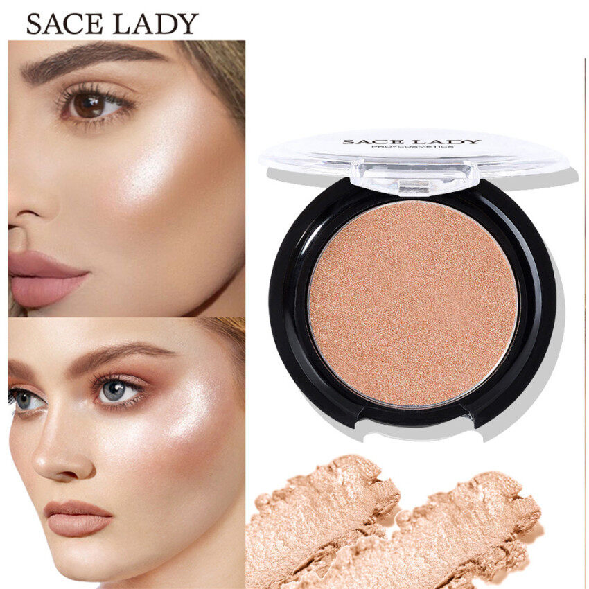 [เวลาจำกัดขาย] SACE LADY Highlighter Powder Glitter Paletteแต่งหน้าGlow Face Contour Shimmer Illuminatorเครื่องสำอางไฮไลท์