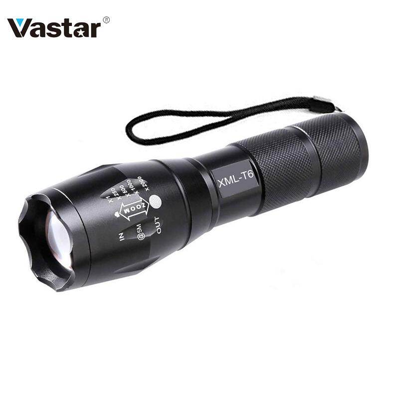 Vastar Ultra Bright  T6 LED 5 Mode Bright Zoom Flashlight Splashproof Torch