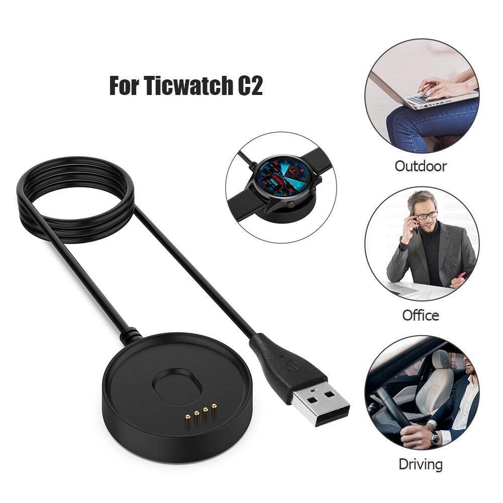 Smart Watch USB Fast Charging Cradle Dock Cable Replacement for Ticwatch C2