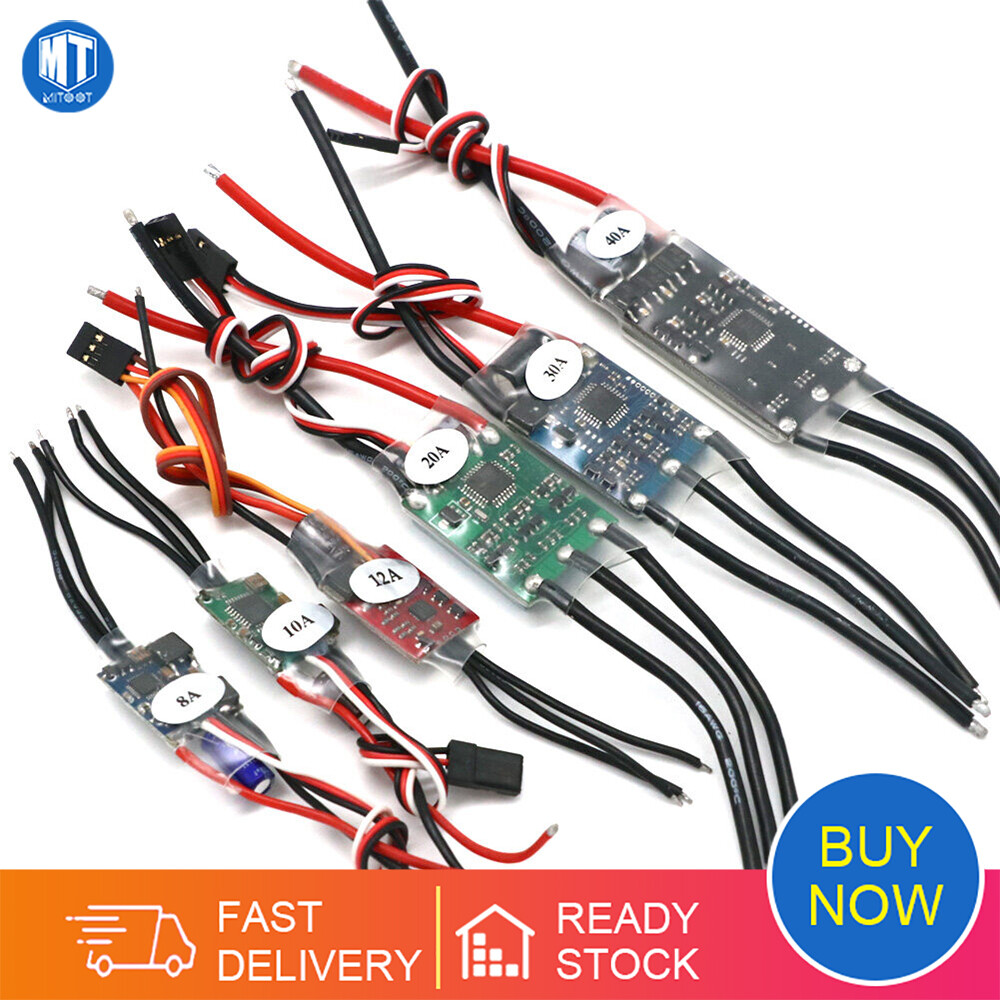 Rc 2-3s esc 6a 8a 10a 12a 15a 20a 30a 40a electronic speed controller esc with 5v ubec for rc multicopter airplane
