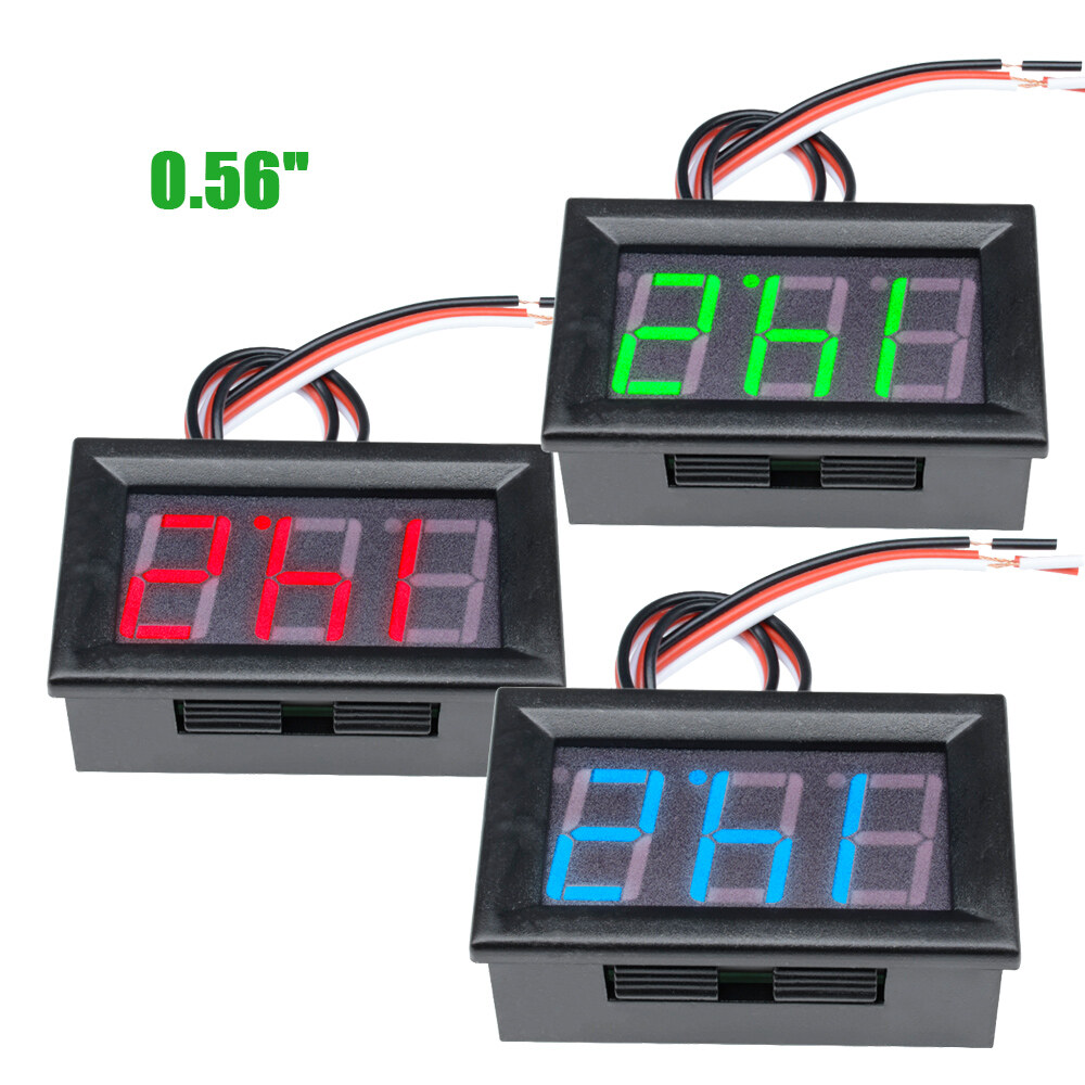 DM Bảng Vôn Kế Kỹ Thuật Số LED Mini 0.56 Inch DC4.5/4.7/0 ~ 30V Chính Hãng Đồng Hồ Đo Điện Áp Chính Xác 3 Dây 0 ~ 30V