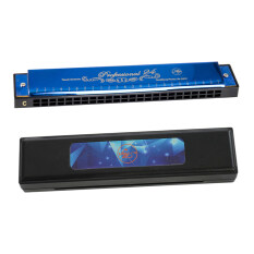 24 lỗ đa âm Harmonica Miệng organ của C món quà âm nhạc cho trẻ em người mới bắt đầu học sinh với hộp cứng làm sạch vải