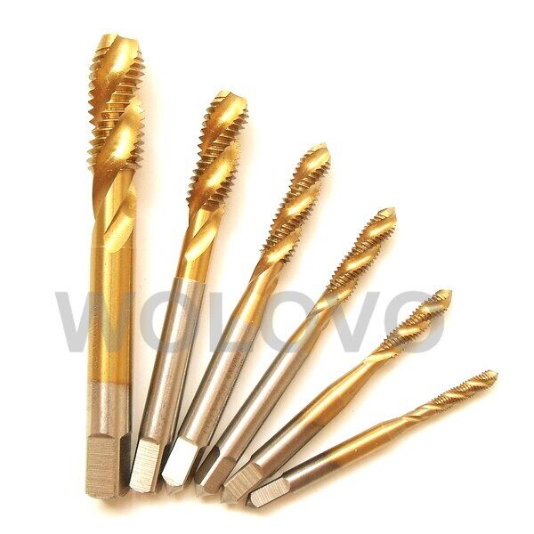HSS Machine M4 4MM*0.7MM Spiral Screw Thread Metric Plug Tap Drill Ti Coated