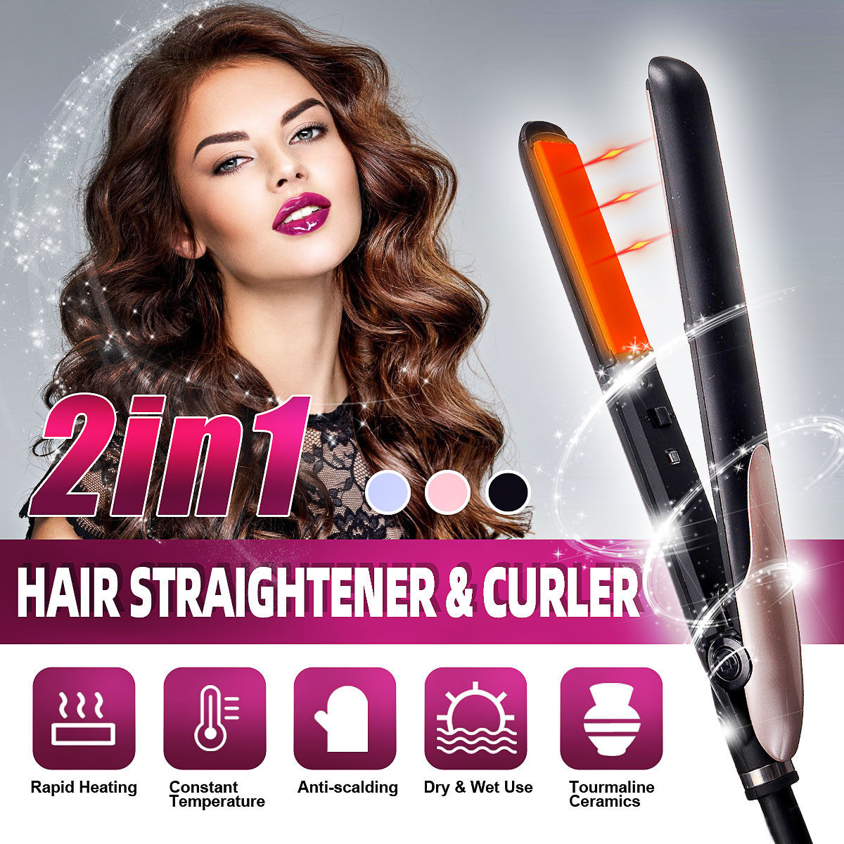 hot tools ceramic tourmaline flat iron