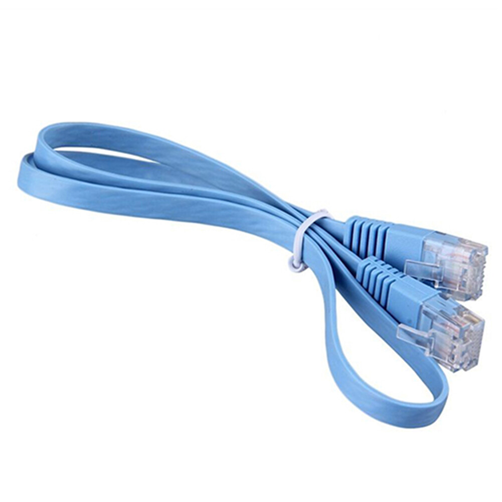 1Pc RJ45 CAT6 8P8C Flat Ethernet Patch Network Lan Cable 0.5m Cable for Computer