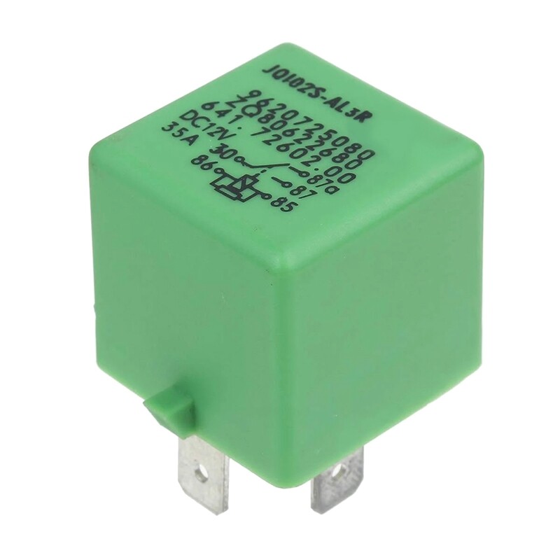 12V 35A 5 Pins Cooling Radiator Fan Relay Green 6547TX for Peugeot 206 ...