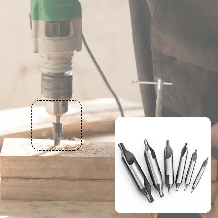 HSS Center Bits 60 Degree Metal Bits Set Power Tools Drilling Drill Countersunk Bits