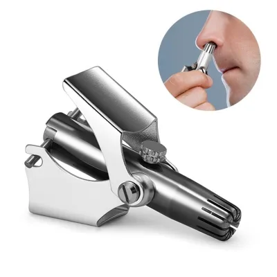 Nose Trimmer for Men Stainless Steel Manual Trimmer for Nose Vibrissa Razor Shaver Washable Nose Ear Hair Trimmer