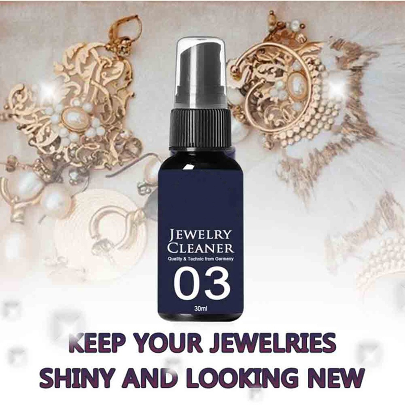 BURNELLP Johni 30ml Jewelry Cleaner Detergent Solution Silver Gold Diamond Ring Cleaning Spray